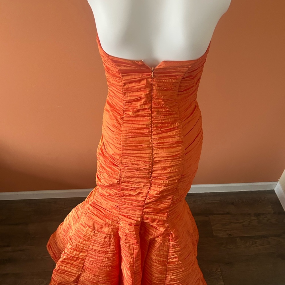 JESSICA MCCLINTOCK orange strapless “mermaid” gown - Picture 11 of 12